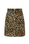 Weekend Max Mara Spotted Cotton Skirt In Leopard