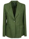 Weekend Max Mara Notched-lapel Tailored Blazer In Green