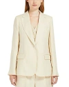 WEEKEND MAX MARA NALUT LINEN ONE BUTTON BLAZER