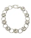 Weekend Max Mara Namur Rhinestone Chunky Link Choker Necklace In Silver