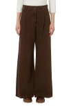 Weekend Max Mara Nanda Pleated High Waist Wide Leg Jeans In Brown