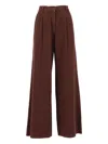 Weekend Max Mara Nanda Pleated Trousers In Brown