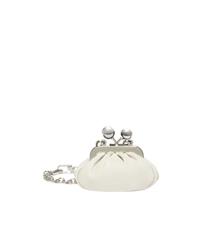 Weekend Max Mara Nano Pasticcino Asymmetrical Kiss Lock Luggage Accessories In White