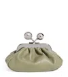 Weekend Max Mara Nappa Leather Nano Pasticcino Bag In Green
