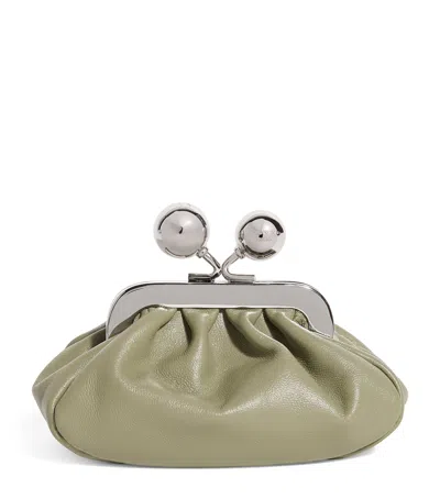 Weekend Max Mara Nappa Leather Nano Pasticcino Bag In Green