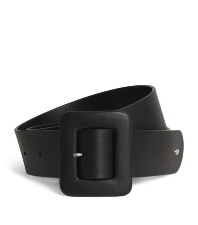 Weekend Max Mara Nappa Leather Tonal Belt In Black
