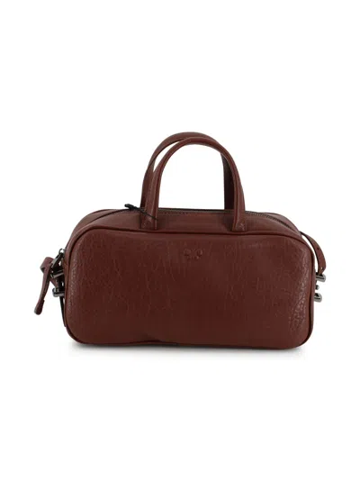 Weekend Max Mara Nappa Leather Top Box In Brown