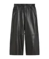Weekend Max Mara Leather Panelled Trousers In Black