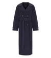 Weekend Max Mara Double Breasted Trench Coat In Red