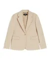 Weekend Max Mara Natural Stretch Wool Blazer In Neutral