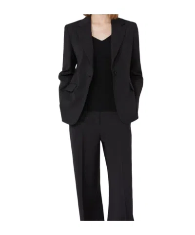 Weekend Max Mara Natural Stretch Wool Blazer In Blue
