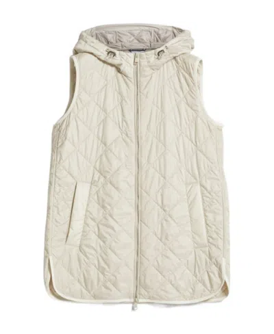 Weekend Max Mara Navile Hooded Vest In White
