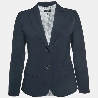 Pre-owned Weekend Max Mara Navy Blue Wool Single Breasted Blazer S