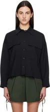 Weekend Max Mara Navy Crochet Shirt In 001 Navy