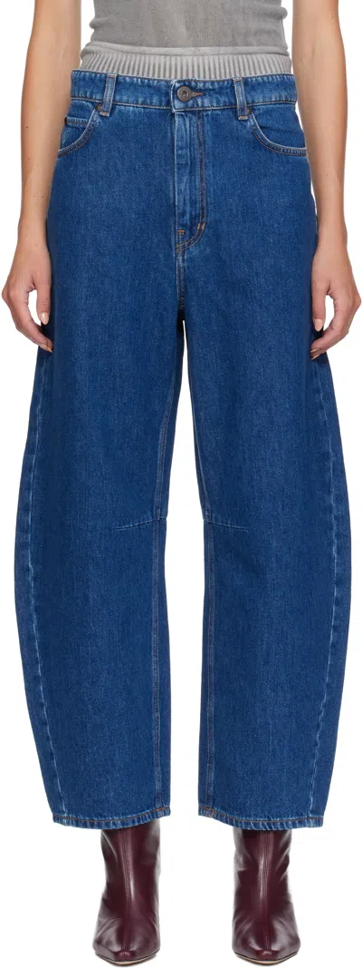 Weekend Max Mara Navy Douglas Jeans In Blue