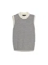 Weekend Max Mara Nazione Striped Stretch Viscose Top 24253660716 Col 010