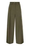 Weekend Max Mara Recco Belted Cotton Canvas Wide Pants