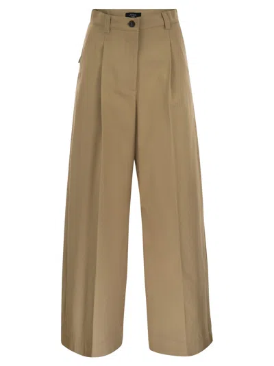 Weekend Max Mara Nebbie Wide-leg Trousers In Beige