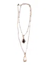 Weekend Max Mara Double-strand Necklace In Gray