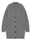 Weekend Max Mara Negus Buttoned Pocket Cardigan In Gray