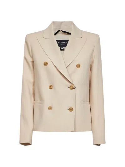 Weekend Max Mara Nembi Double-breasted Blazer In Neutral