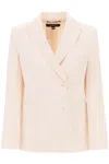 Weekend Max Mara 'nervoso' Double-breasted Jacket In Light Wool In Neutro