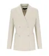 Weekend Max Mara Nervoso Sabbia Double-breasted Blazer In White
