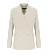 Weekend Max Mara Nervoso Sabbia Double-breasted Blazer In White