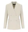 Weekend Max Mara Nervoso Sabbia Double-breasted Blazer In Beige