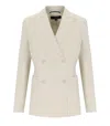 Weekend Max Mara Nervoso Sabbia Double-breasted Blazer In Beige