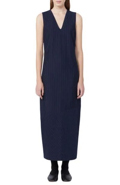 Weekend Max Mara Newport Stripe Sleeveless Dress In Blue