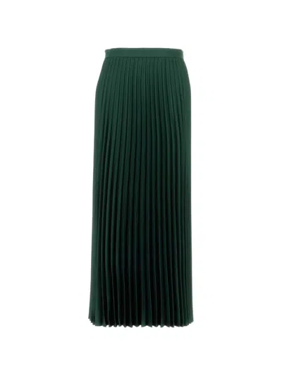 Weekend Max Mara Nicchia Pleated Midi Skirt In Green