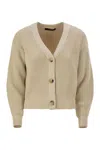Weekend Max Mara Women's Nirvana - Ribbed Cotton Yarn Cardigan In Beige