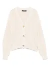 Weekend Max Mara Wales Cotton Blend Knit Cardigan In Neutral