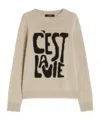 Weekend Max Mara Nitra Intarsia-knit Crewneck Sweater In Brown