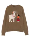 Weekend Max Mara Crew Neck Sweater In Brown