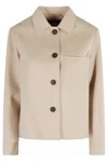 Weekend Max Mara Omens Ivory Nordica Regular-fit Wool-blend Jacket In Brown