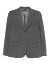Weekend Max Mara Notched Button-fastening Jacket In Gray