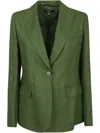 Weekend Max Mara Notched-lapel Tailored Blazer In Green