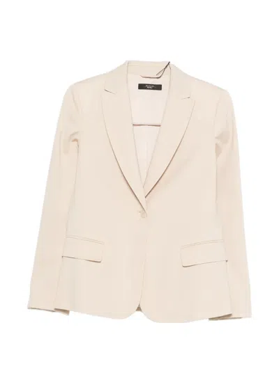 Weekend Max Mara Notched-lapel Blazer In Neutral