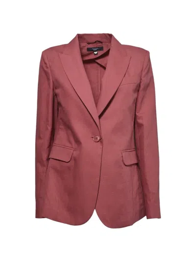 Weekend Max Mara Notched-lapel Pocket Blazer In Pink