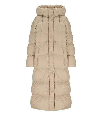WEEKEND MAX MARA WEEKEND MAX MARA NOVAK BEIGE REVERSIBLE HOODED DOWN JACKET