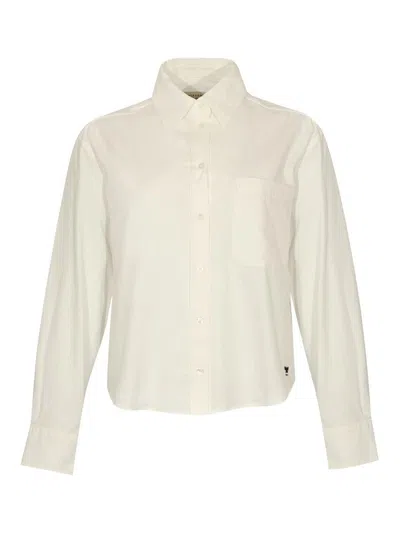 Weekend Max Mara Nuoro Oxford Cotton Shirt In White