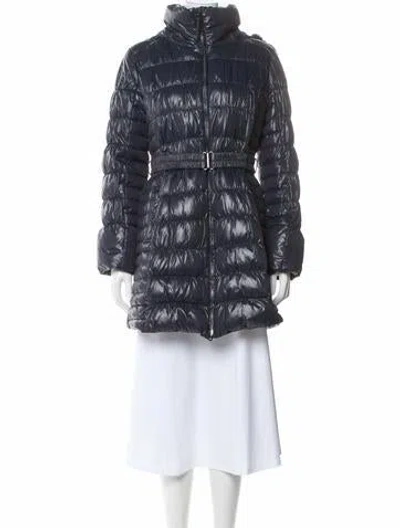 Pre-owned Weekend Max Mara Nylon Down Coat In Gray