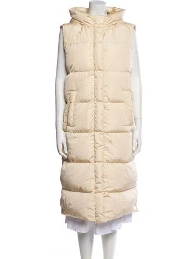 Pre-owned Weekend Max Mara Nylon Faux Fur Coat In Neutral