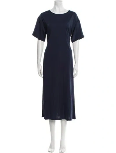 Pre-owned Weekend Max Mara Nylon Long Dress In Blue