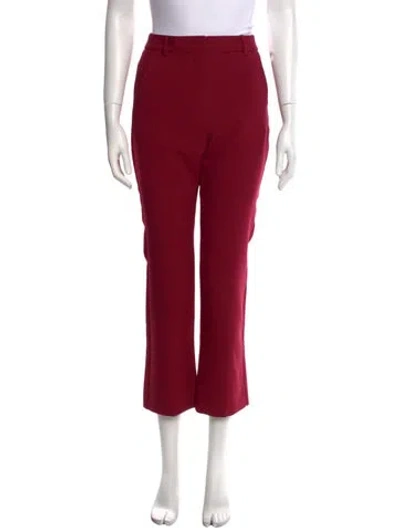 Pre-owned Weekend Max Mara Nylon Skinny Leg Pants In Burgundy
