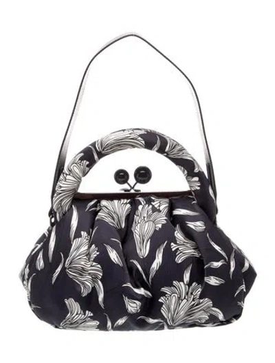 Pre-owned Weekend Max Mara Nylon Top Handle Bag In Blue