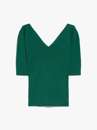 Weekend Max Mara Long-sleeved Sweater In Green