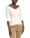 Weekend Max Mara Oceano V-neck Top In Neutral